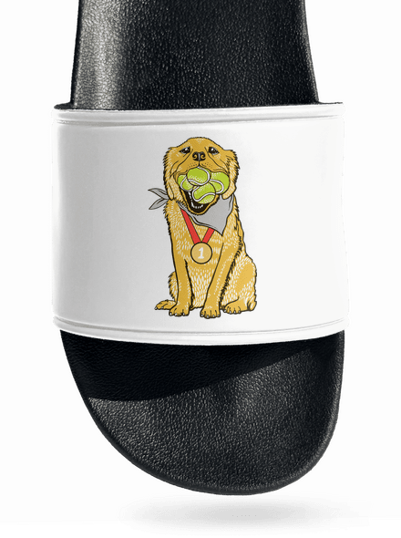 Zlatý retriever šľapky White