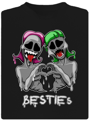 Besties detské športové tričko Black