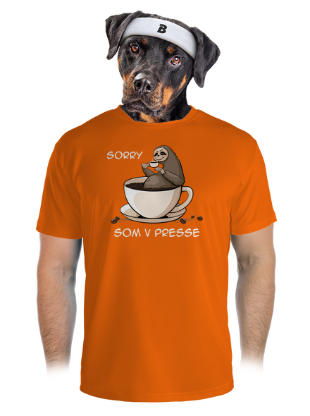 V presse pánske športové tričko Neon Orange