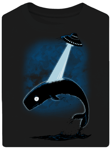 Big Fish unisex tričko oversized Black