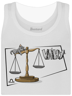 Mačací horoskop: Váhy dámske tielko klasické White