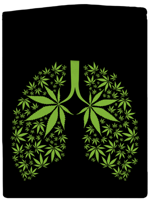 Ganja pľúca dámska mikina na zips Black