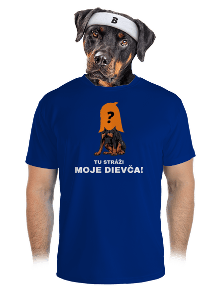 Tu strážim ja pánske športové tričko Royal Blue Mal