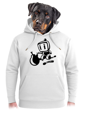Bomberman unisex mikina premium Snowwhite