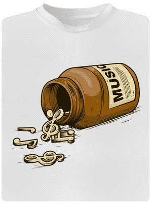 Music Pills pánske športové tričko White