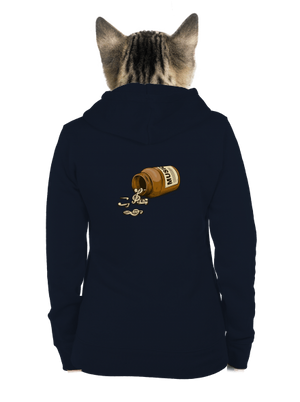 Music Pills dámska mikina na zips Navy Mal