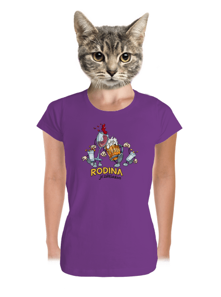 Rodina je základom dámske tričko prémium Purple
