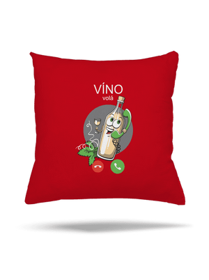 Biele víno volá vankúš Red
