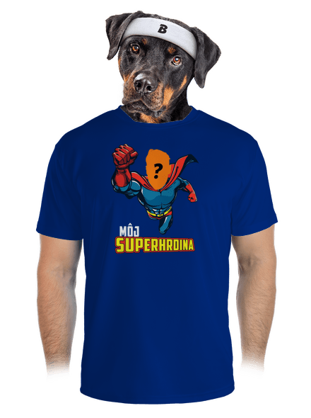 Môj superhrdina pánske športové tričko Royal Blue Mal