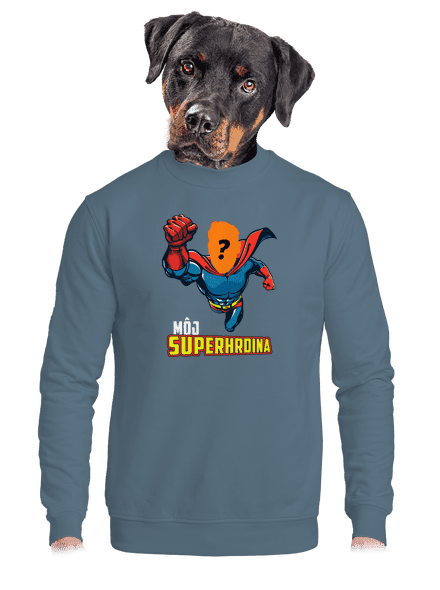 Môj superhrdina unisex mikina bez kapucne Nordic Blue