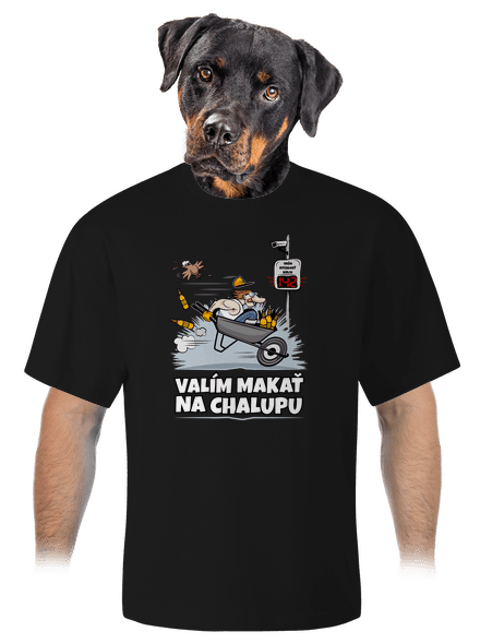 Valím na chalupu unisex tričko oversized Black