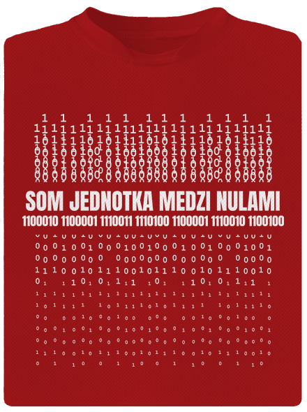 Jednotka medzi nulami pánske športové tričko Red Mal