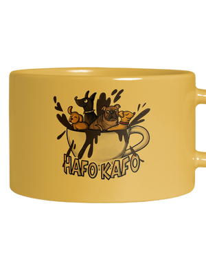 Hafo kafo hrnček makronka Yellow Macaron