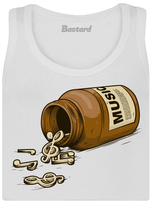 Music Pills dámske tielko klasické White