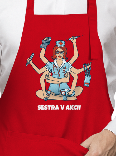 Sestra v akcii zástera Red