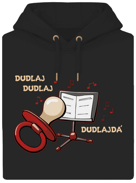 Dudlajdá unisex mikina premium Dark Black
