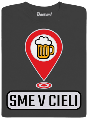 Sme v cieli pánske dlhý rukáv Dark Grey