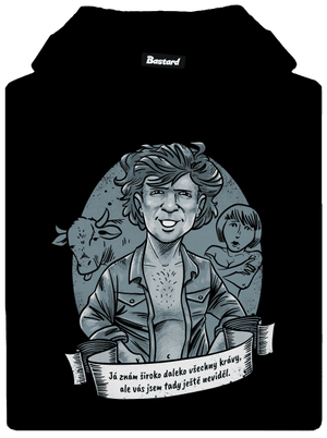 B14: Léto s kovbojem pánska mikina klokanka Black