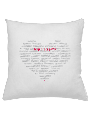 Moje srdce patrí vankúš White