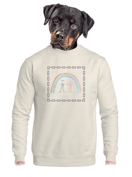 Detské kresby - Nahraj vlastnú unisex mikina bez kapucne Off White