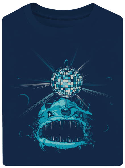 Morský discočert unisex tričko oversized Midnight Blue