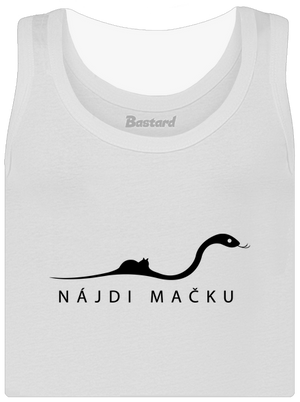 Nájdi mačku dámske tielko klasické White