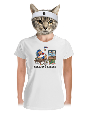 Hokejový expert dámske športové tričko White