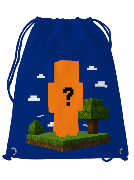 Minecraft z vlastnej fotky vak Royal Blue Mal