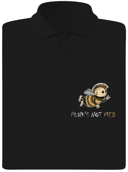 Punks Not Med pánska polokošeľa Black
