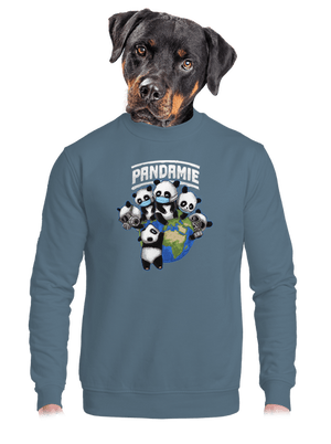 Pandamie unisex mikina bez kapucne Nordic Blue