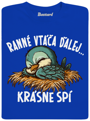 Ranné vtáča spí pánske tričko Royal Blue