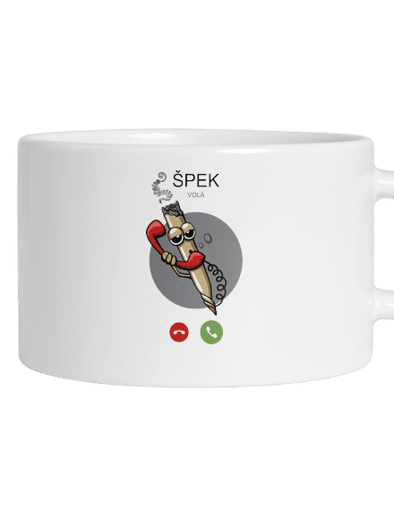 Špek volá hrnček makronka White