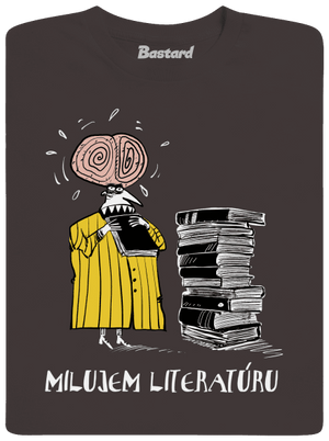 Milujem literatúru pánske dlhý rukáv Bear Brown