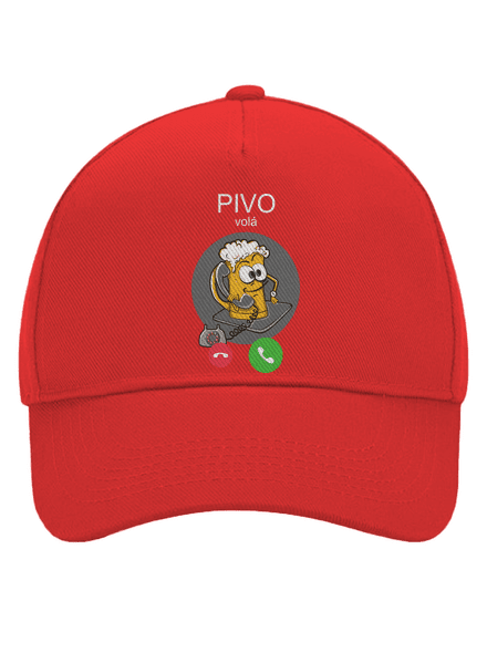 Pívo volá šiltovka baseballka Classic Red