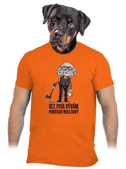 Neklidný bez piva pánske tričko Orange