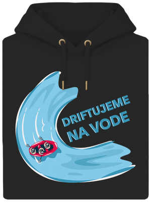 Driftujeme na vode unisex mikina premium Dark Black