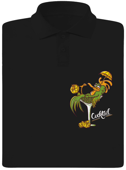 Cocktail pánska polokošeľa Black