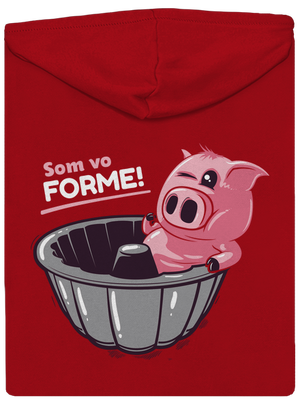 Vo forme pánska mikina na zips Red