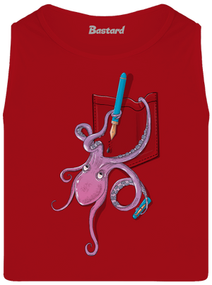 Jednoducho miluje atrament pánske tielko Red