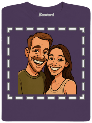 Karikatúra z vlastnej fotky pánske tričko Urban Purple