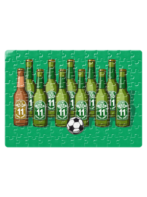 Futbalová jedenástka puzzle White