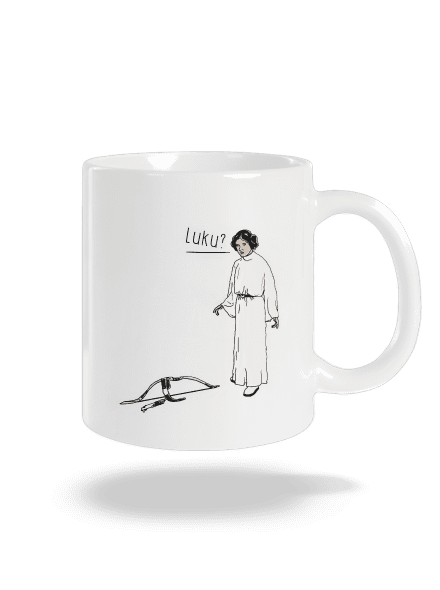 Luke a Leia klasický hrnček White