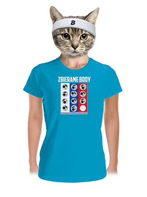 Zbierame body - hokej dámske športové tričko Blue Atol