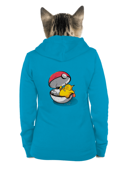 Koniec pokémona dámska mikina na zips Blue Atol