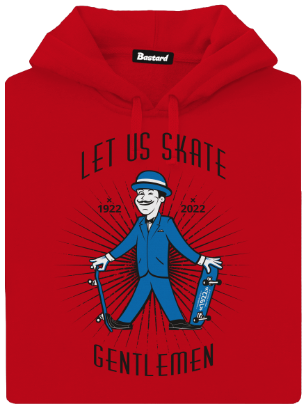 Let us skate pánska mikina klokanka Red