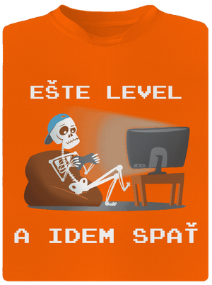 Ešte level detské športové tričko Neon Orange