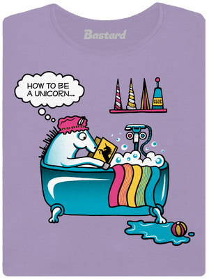 Ako sa stať jednorožcom dámske tričko s lemom Lavender
