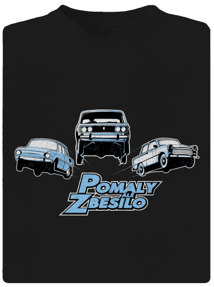 Pomaly a zbesilo pánske športové tričko Black