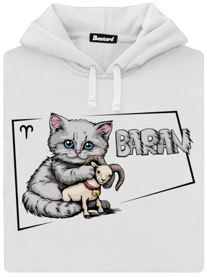 Mačací horoskop: Baran dámska mikina klokanka White