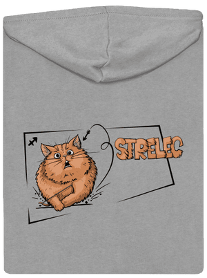 Mačací horoskop: Strelec pánska mikina na zips Light Melange